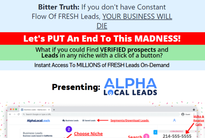 USA Unlimited Local Leads - GetAlphaLeads for only $26