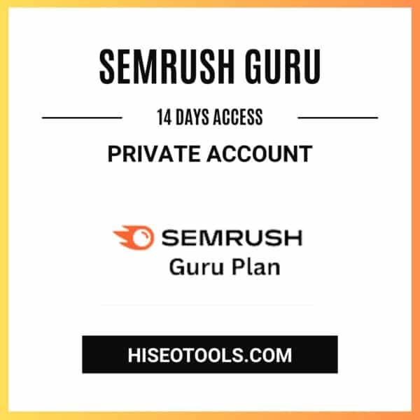SEMrush guru private account trial
