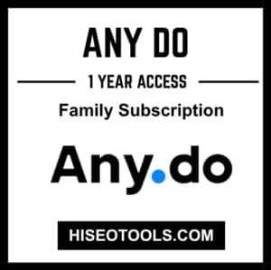 Any.do Family Subscription 1 Year Premium Plan