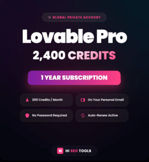 Lovable Pro Subscription 1 Year (Global)
