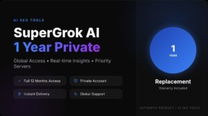 SuperGrok 1 Year Private Account Global Access
