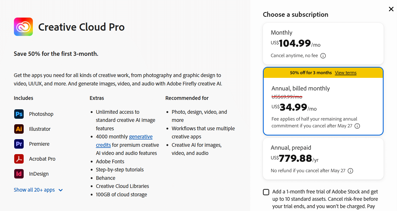 Adobe Creative Cloud Subscription 1 Year Account 2 adobe creative cloud official price