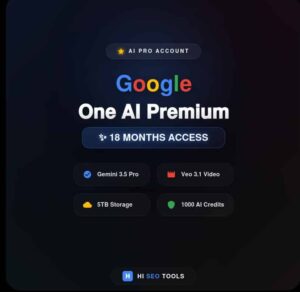 Google One AI Pro premium subscription plan with Gemini 3.5 Pro and 5TB storage