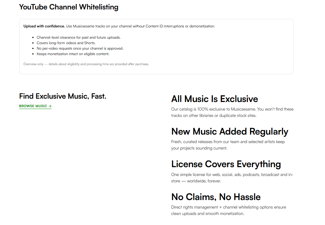 Music Sesame Features 