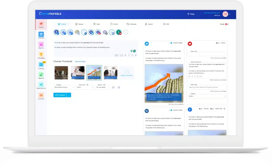 Ultimate Sociamonials lifetime - Social Media Management & Automation