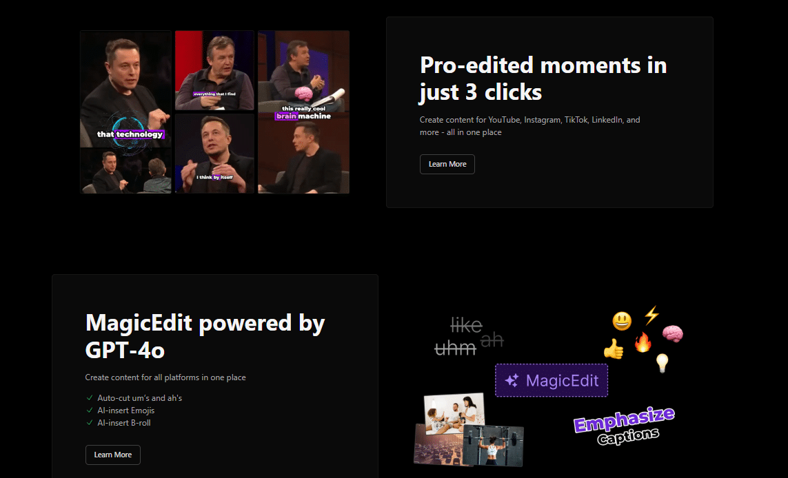 Ultimate Minvo Lifetime Deal - Turn Long Videos into Viral Clips 3 minvo features