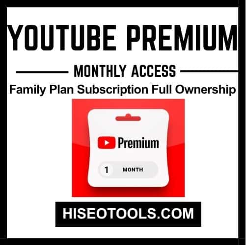 YouTube Premium Family Plan 1 Month - Full Ownership 1 YouTube Premium Family Plan 1 Month