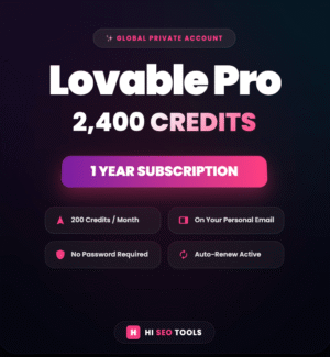 Buy Lovable Pro Subscription 1 Year Global